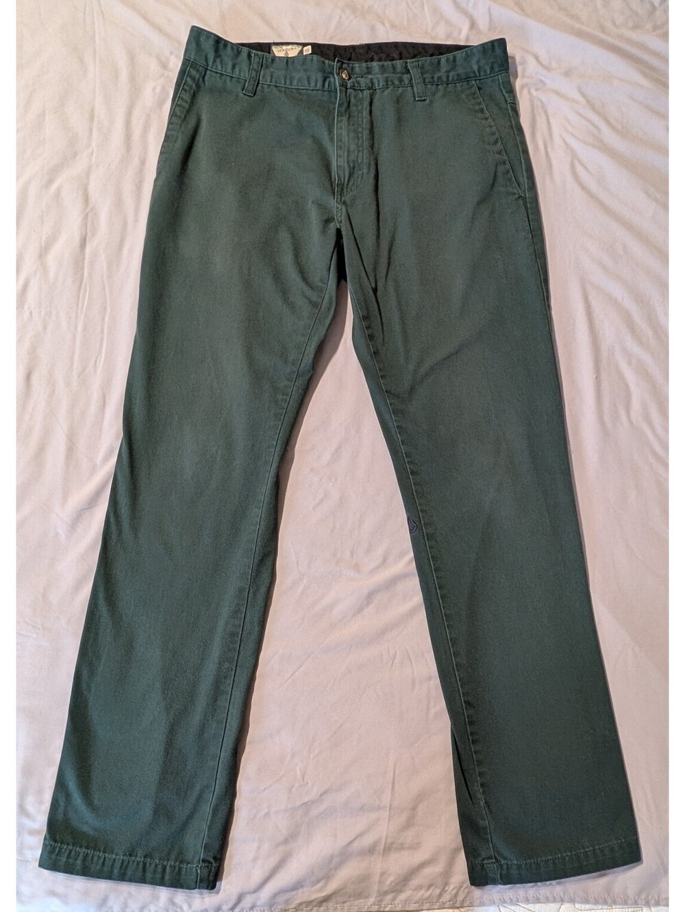 Volcom Frickin Modern Stretch Chino Pants Mens Green Size 34